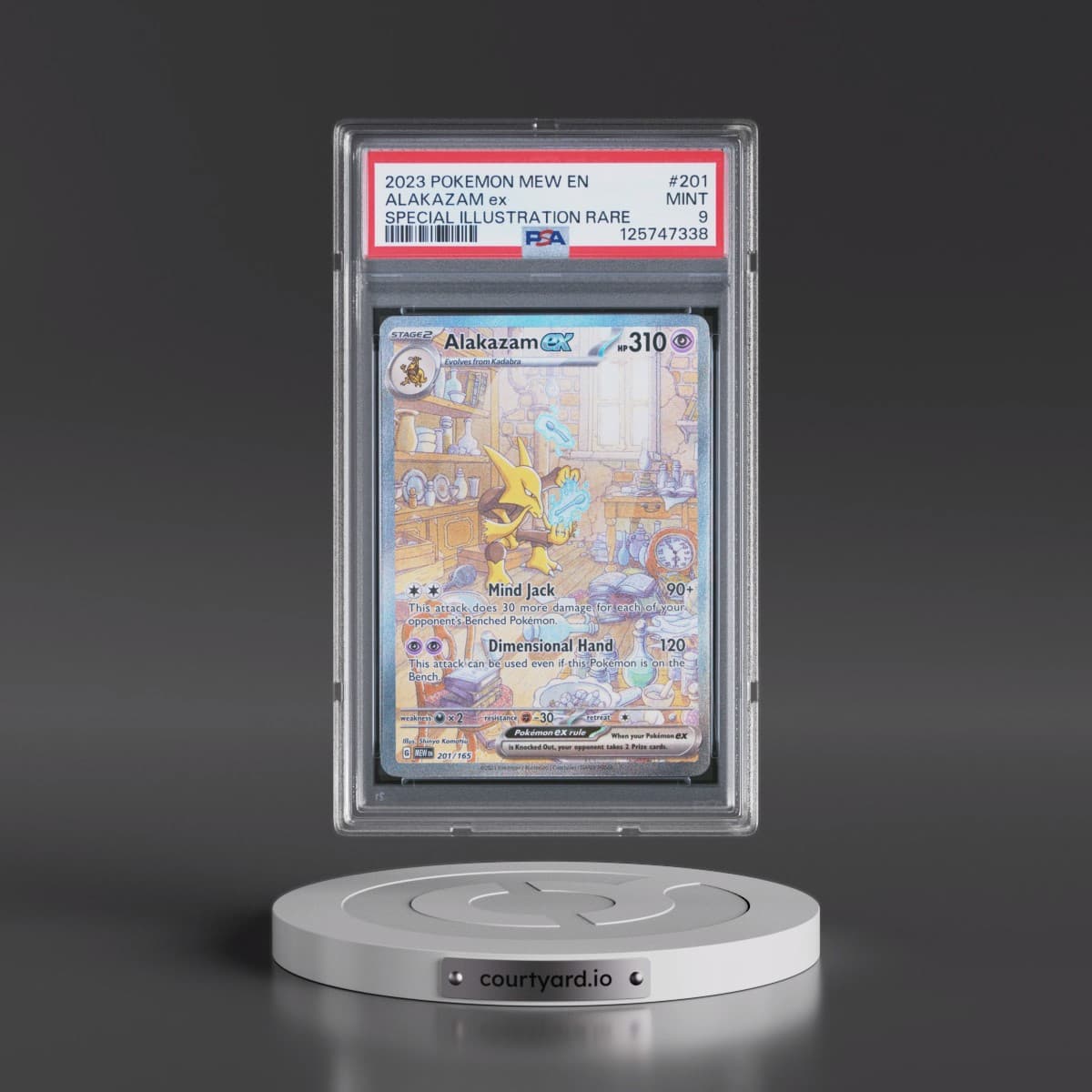 2023 Pokémon Mew EN-151 #201 Alakazam EX - Holo Special Illustration Rare (PSA 9 MINT)