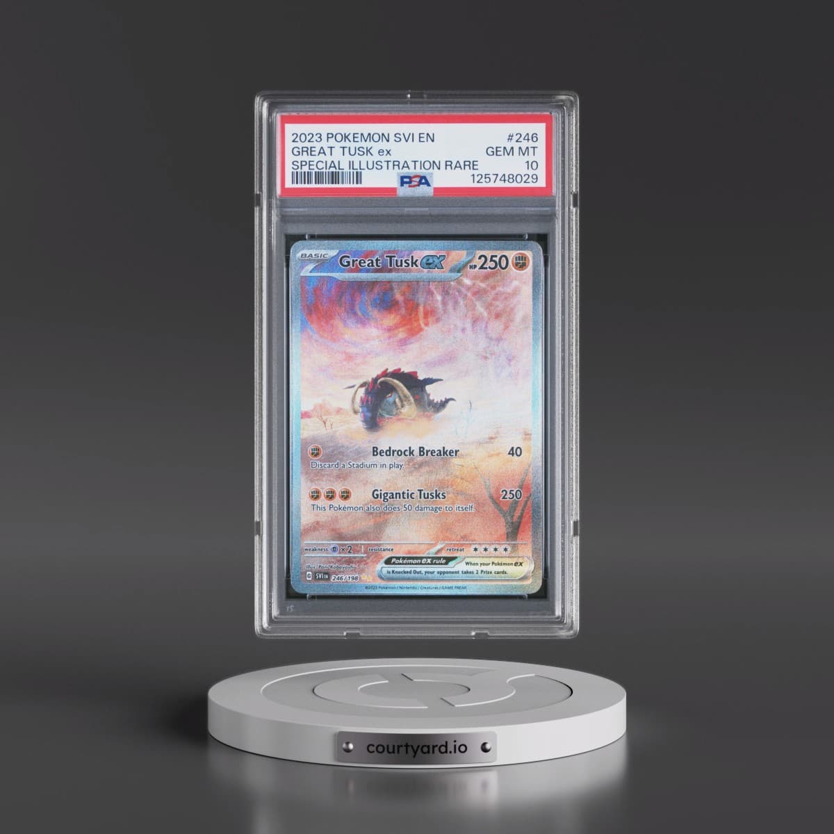 2023 Pokémon Svi EN-Scarlet & Violet #246 Great Tusk EX - Holo Special Illustration Rare (PSA 10 GEM MINT)