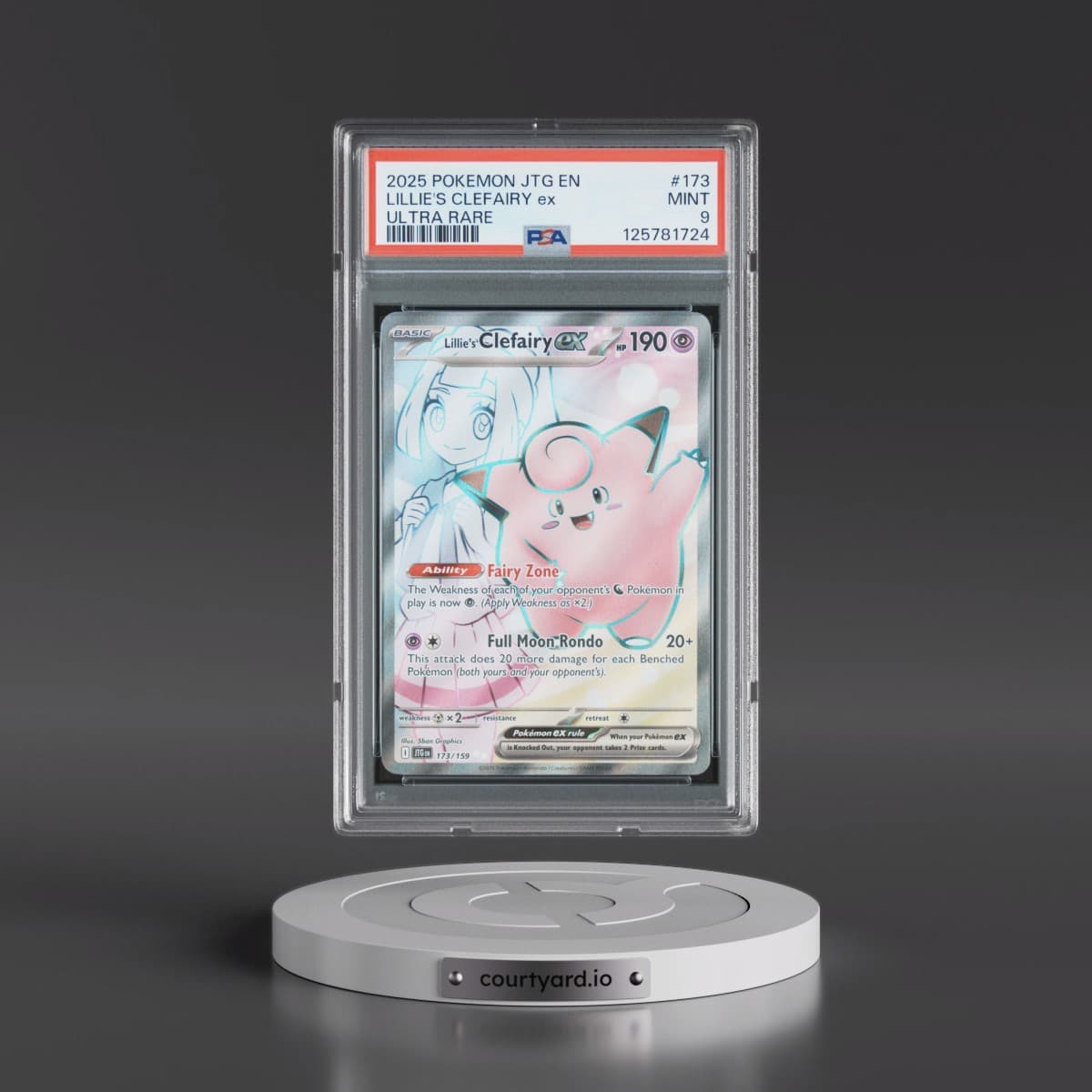 2025 Pokémon Jtg EN-Journey Together #173 Lillie's Clefairy EX - Holo Ultra Rare (PSA 9 MINT)