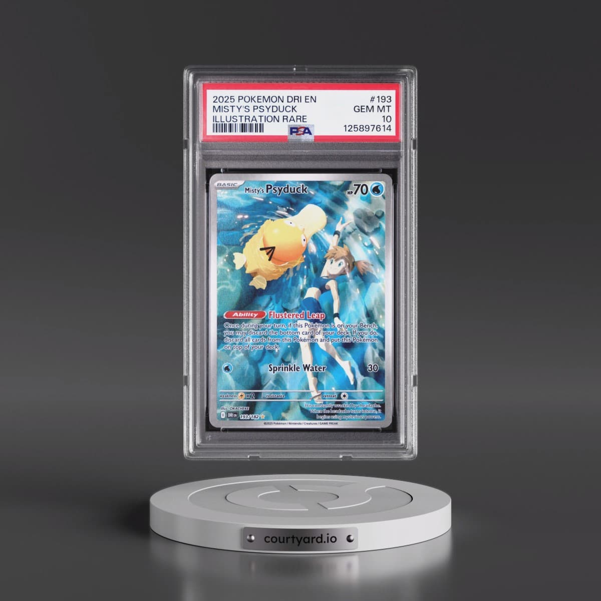 2025 Pokémon Dri EN-Destined Rivals #193 Misty's Psyduck - Illustration Rare (PSA 10 GEM MINT)