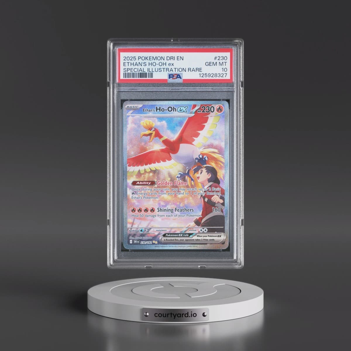 2025 Pokémon Dri EN-Destined Rivals #230 Ethan's HO-Oh EX - Holo Special Illustration Rare (PSA 10 GEM MINT)