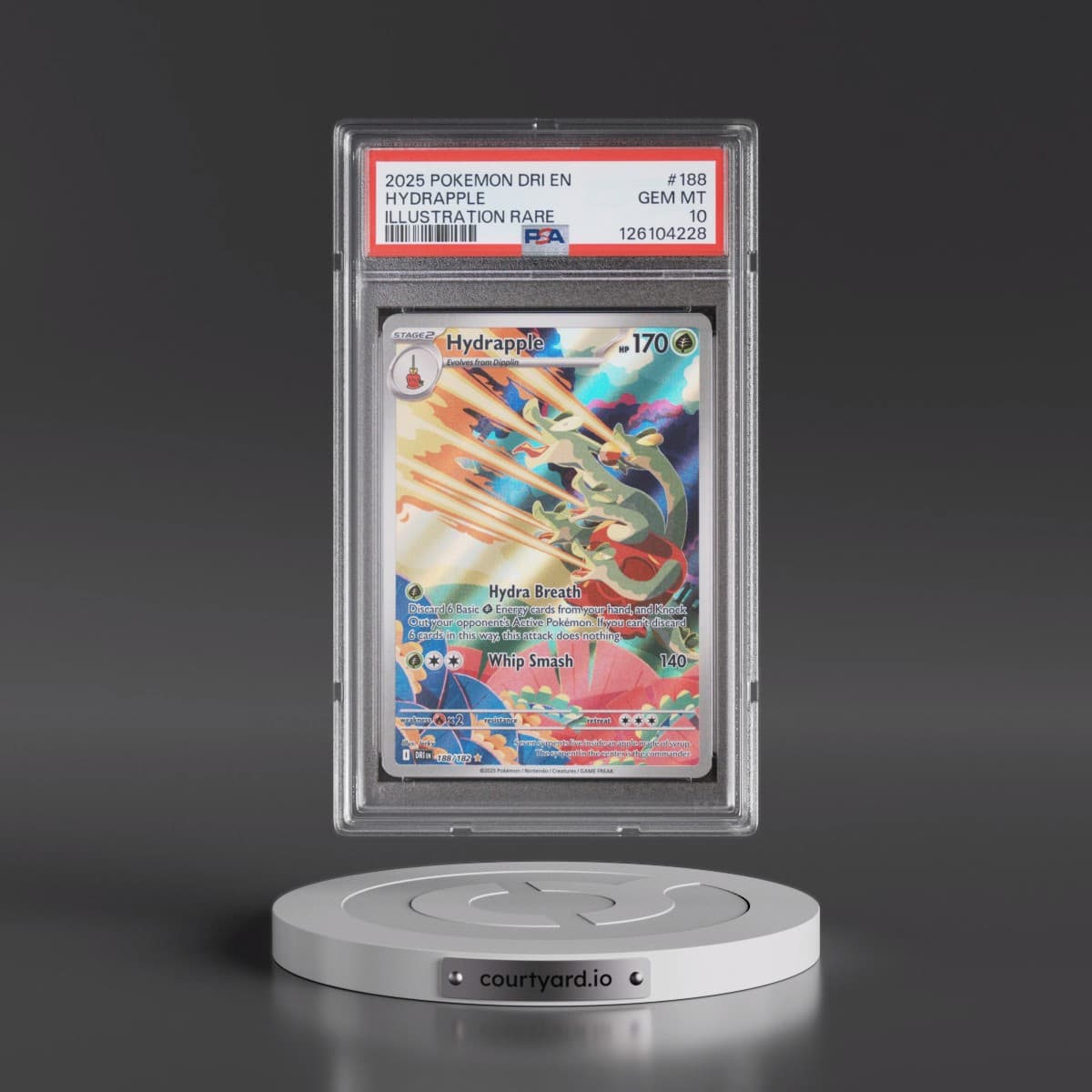 2025 Pokémon Dri EN-Destined Rivals #188 Hydrapple - Illustration Rare (PSA 10 GEM MINT)