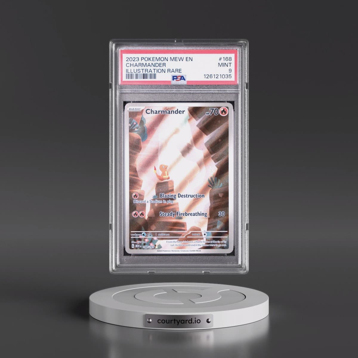 2023 Pokémon Mew EN-151 #168 Charmander - Illustration Rare (PSA 9 MINT)