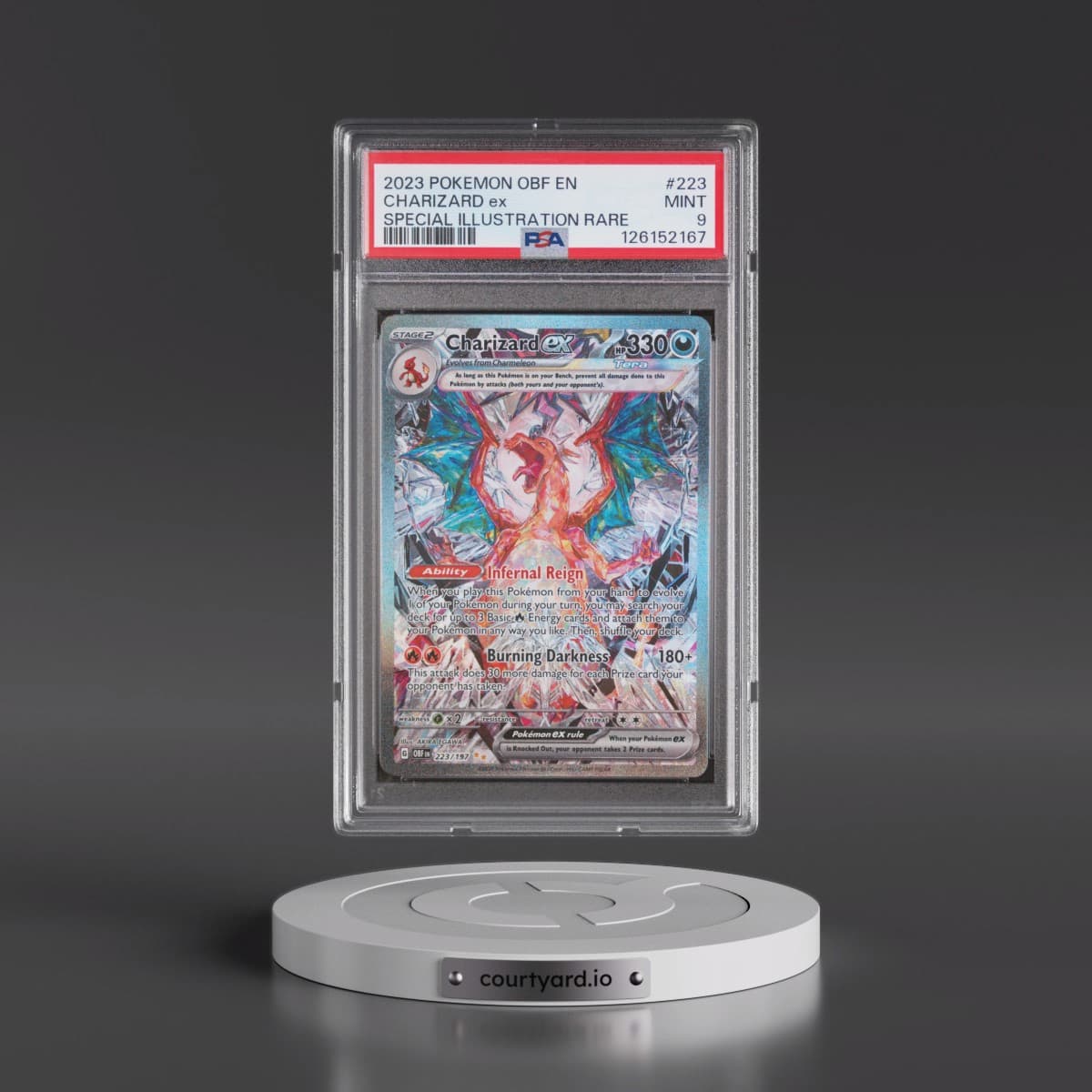 2023 Pokémon Obf EN-Obsidian Flames #223 Charizard EX - Holo Special Illustration Rare (PSA 9 MINT)