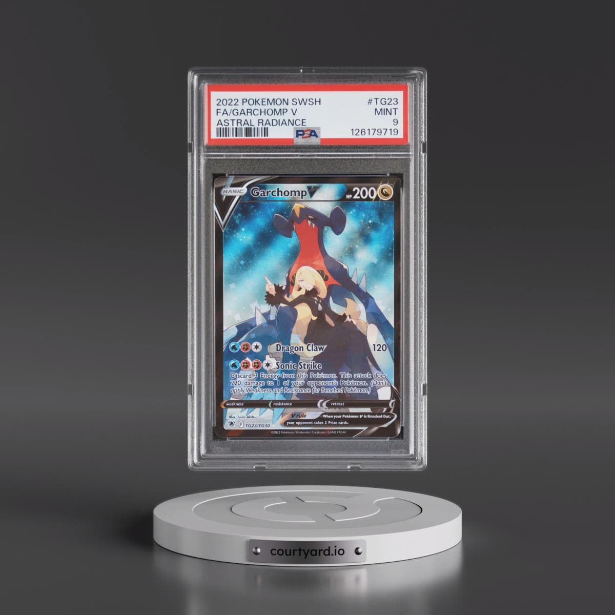 2022 Pokémon Sword & Shield Astral Radiance #TG23 Garchomp V - Holo Full Art (PSA 9 MINT)