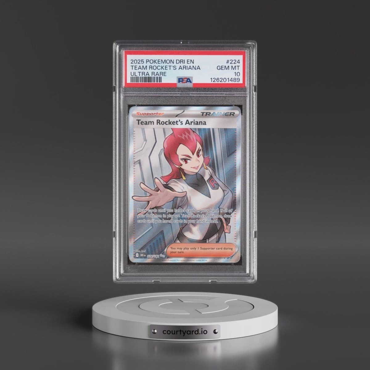 2025 Pokémon Dri EN-Destined Rivals #224 Team Rocket's Ariana - Ultra Rare (PSA 10 GEM MINT)