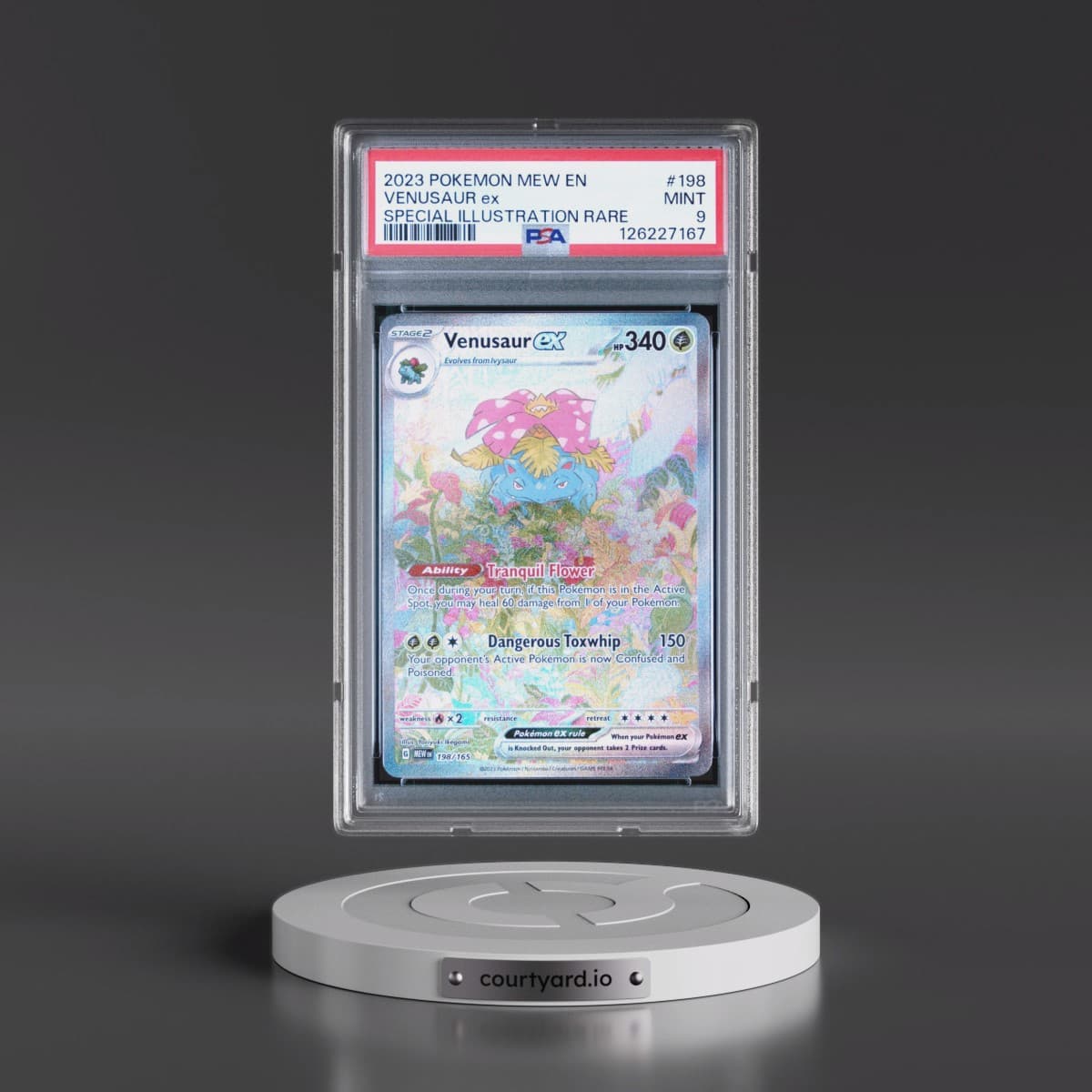 2023 Pokémon Mew EN-151 #198 Venusaur EX - Holo Special Illustration Rare (PSA 9 MINT)