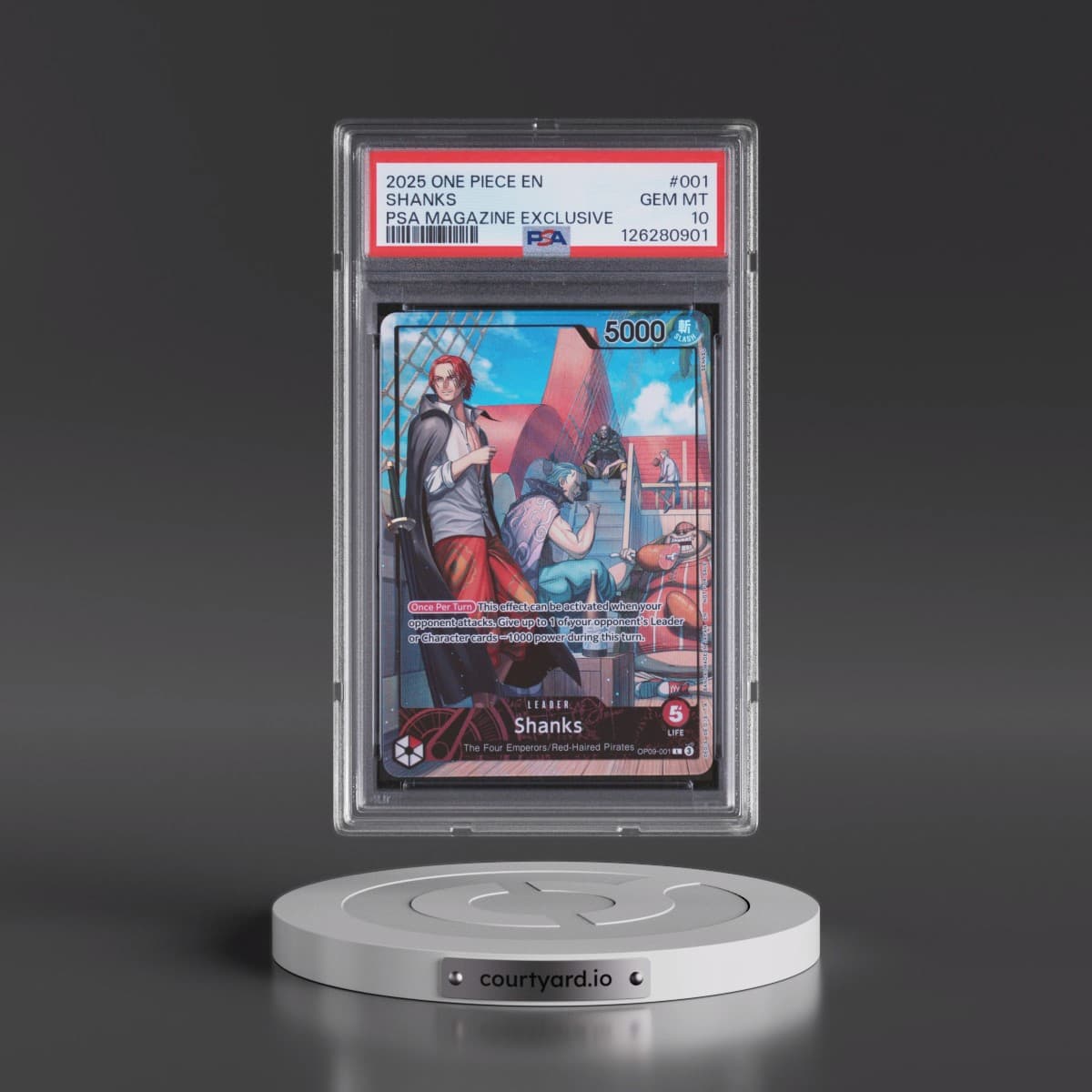 2025 One Piece Promos #001 Shanks - PSA Magazine Exclusive (PSA 10 GEM MINT)