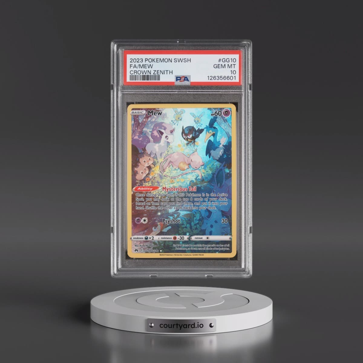 2023 Pokémon Sword and Shield Crown Zenith #GG10 Mew - Full Art (PSA 10 GEM MINT)