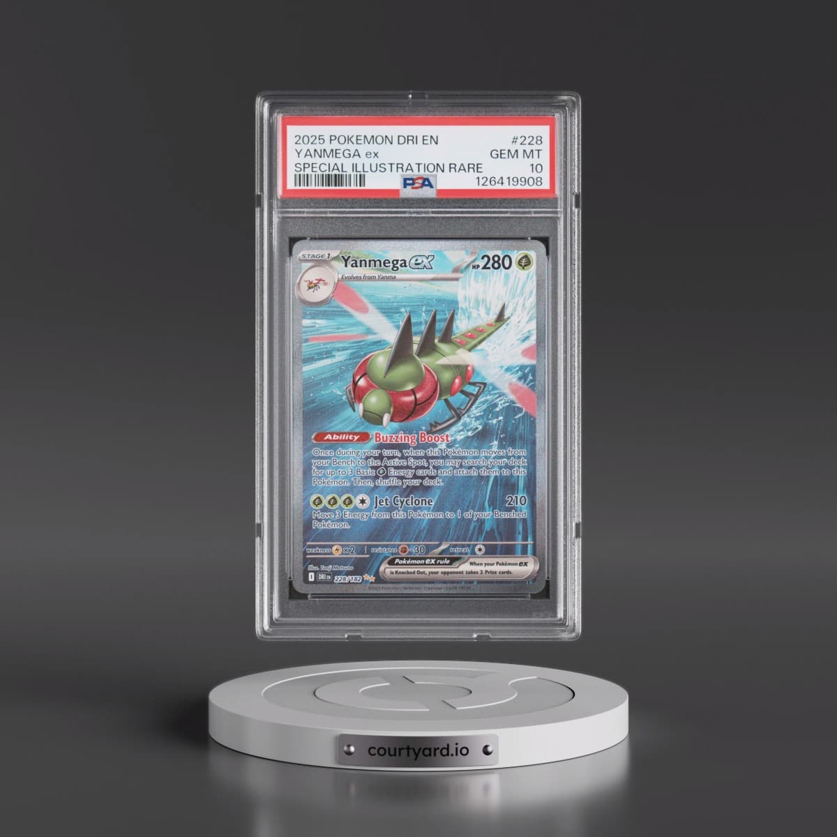 2025 Pokémon Dri EN-Destined Rivals #228 Yanmega EX - Holo Special Illustration Rare (PSA 10 GEM MINT)