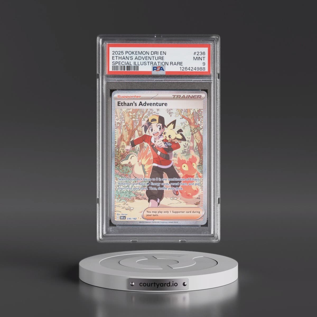 2025 Pokémon Dri EN-Destined Rivals #236 Ethan's Adventure - Special Illustration Rare (PSA 9 MINT)