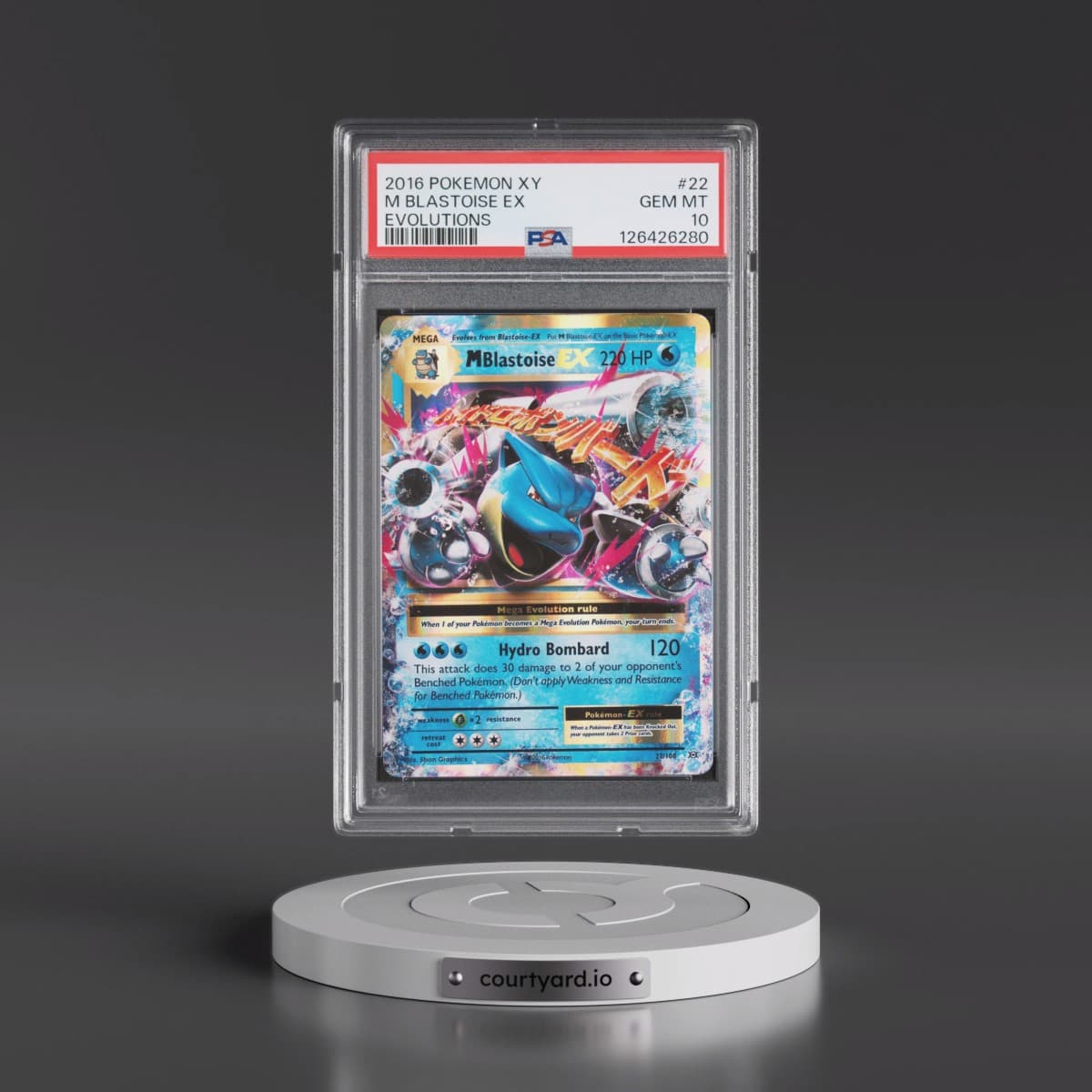 2016 Pokémon XY Evolutions #22 M Blastoise EX - Holo (PSA 10 GEM MINT)
