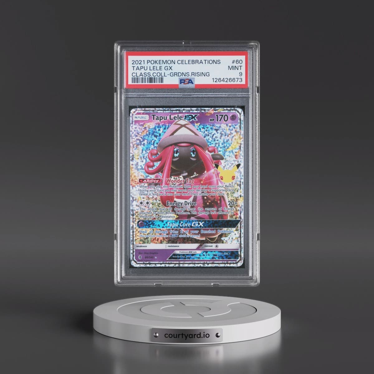 2021 Pokémon Celebrations Classic Collection #60 Tapu Lele GX - Holo (PSA 9 MINT)