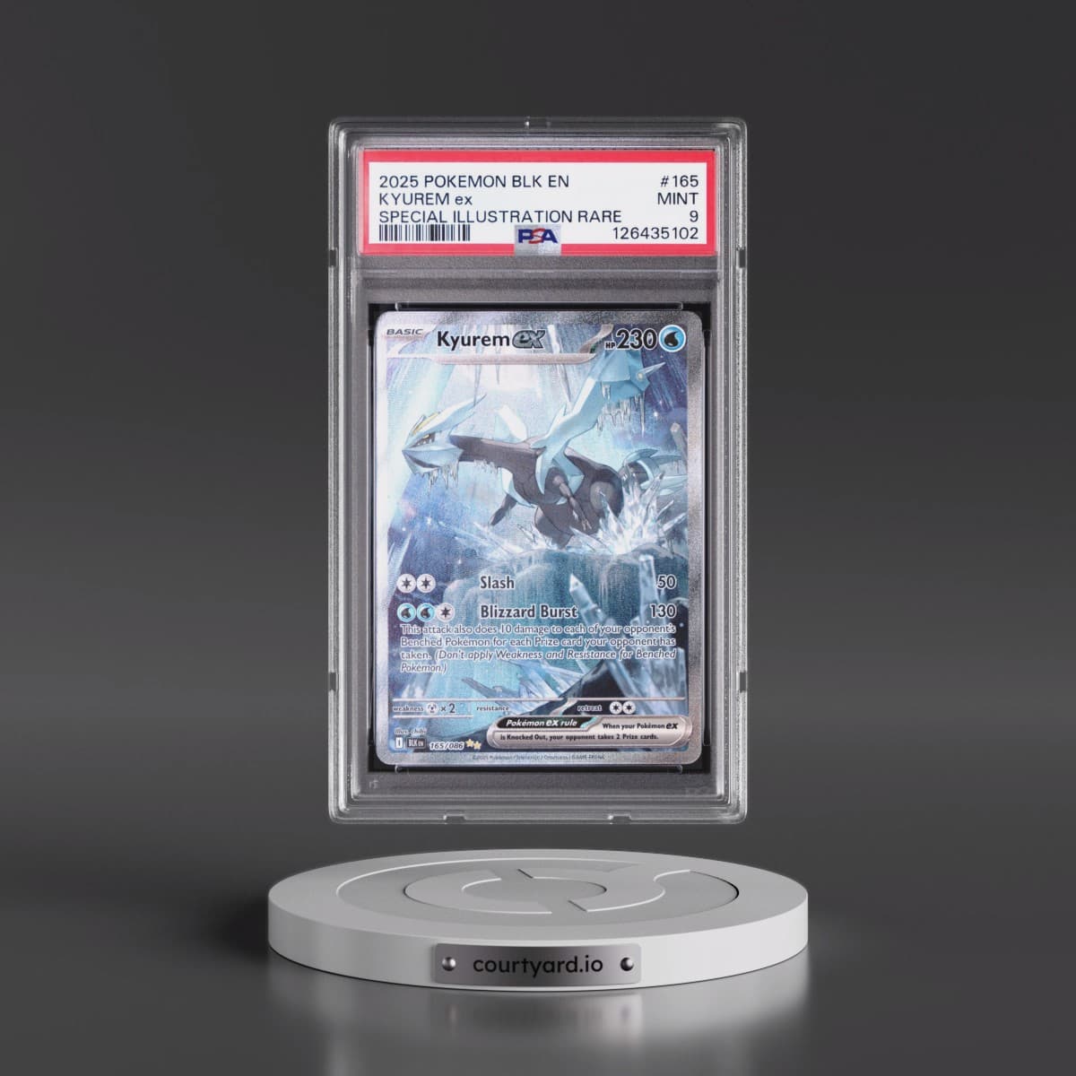 2025 Pokémon Blk EN-Black Bolt #165 Kyurem EX - Holo Special Illustration Rare (PSA 9 MINT)