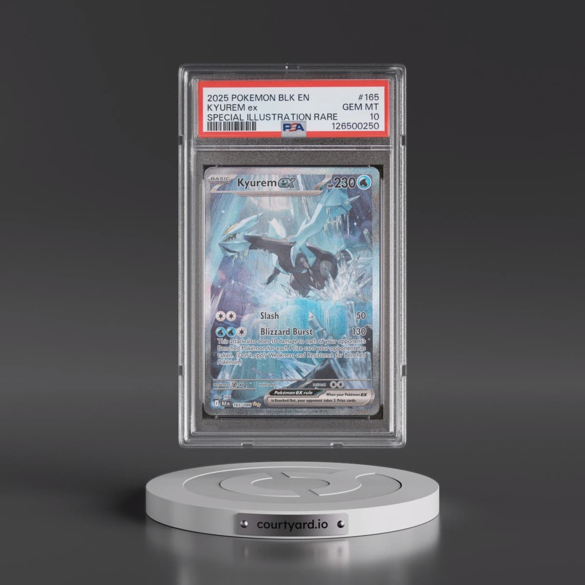 2025 Pokémon Blk EN-Black Bolt #165 Kyurem EX - Holo Special Illustration Rare (PSA 10 GEM MINT)