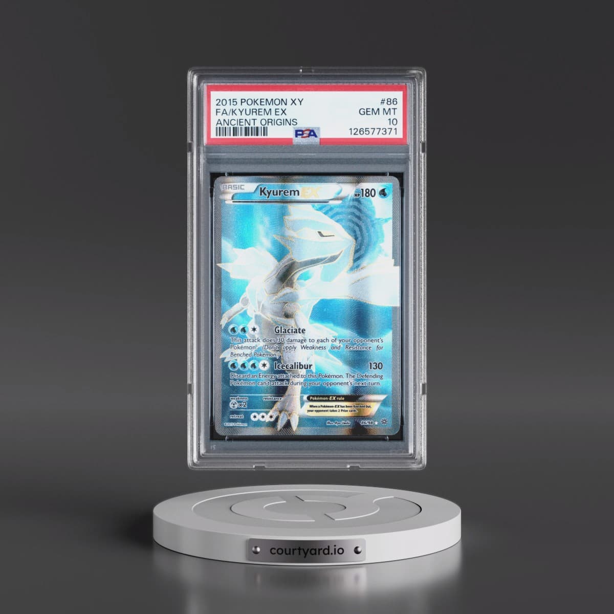 2015 Pokémon XY Ancient Origins #86 Kyurem EX - Holo Full Art (PSA 10 GEM MINT)