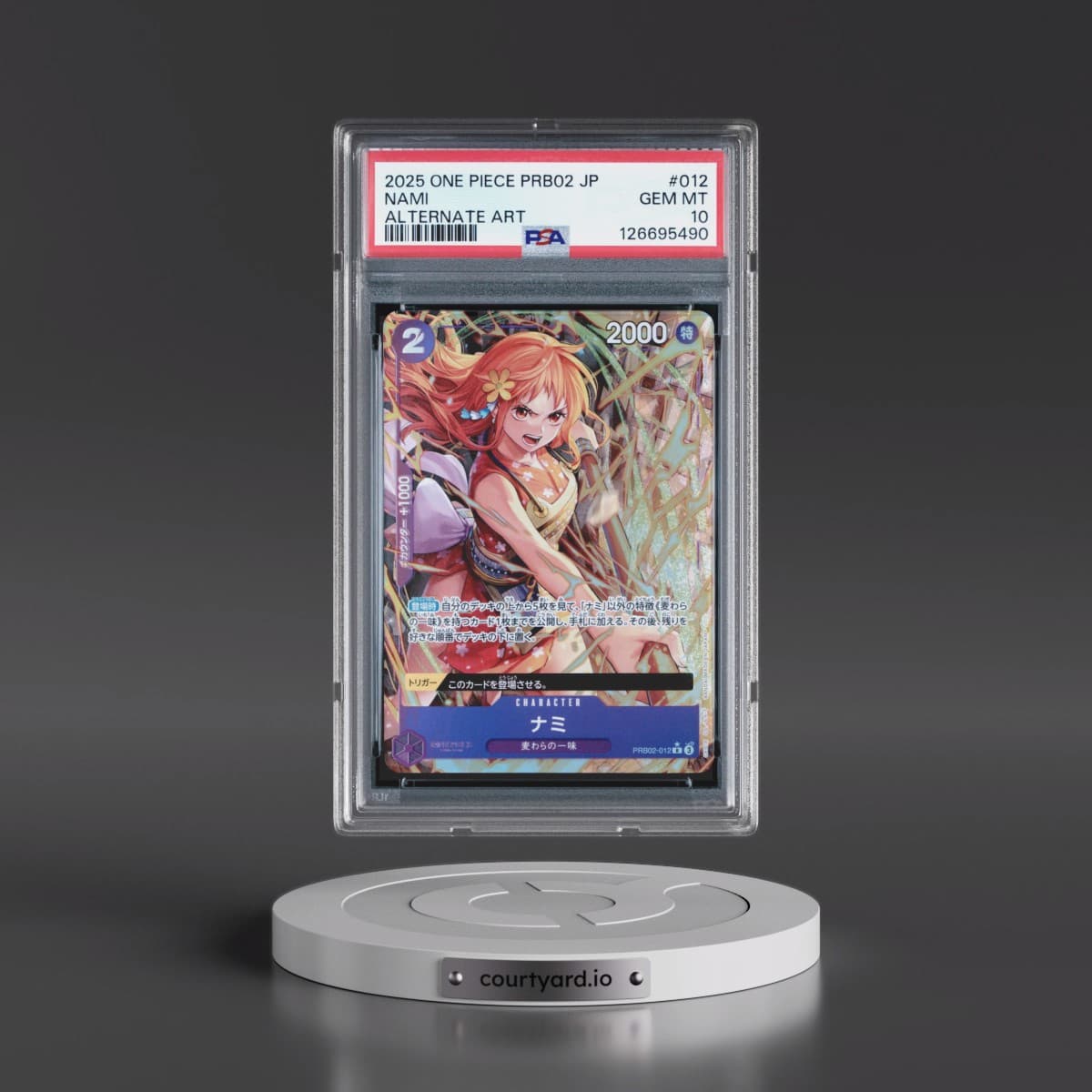 2025 One Piece Japanese PRB02-Premium Booster -One Piece Card the Best- Vol.2 #012 Nami - Alternate Art (PSA 10 GEM MINT)
