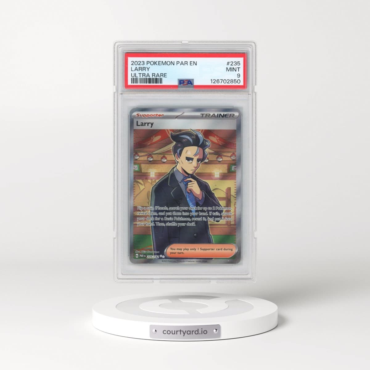 2023 Pokémon Par EN-Paradox Rift #235 Larry - Ultra Rare (PSA 9 MINT)