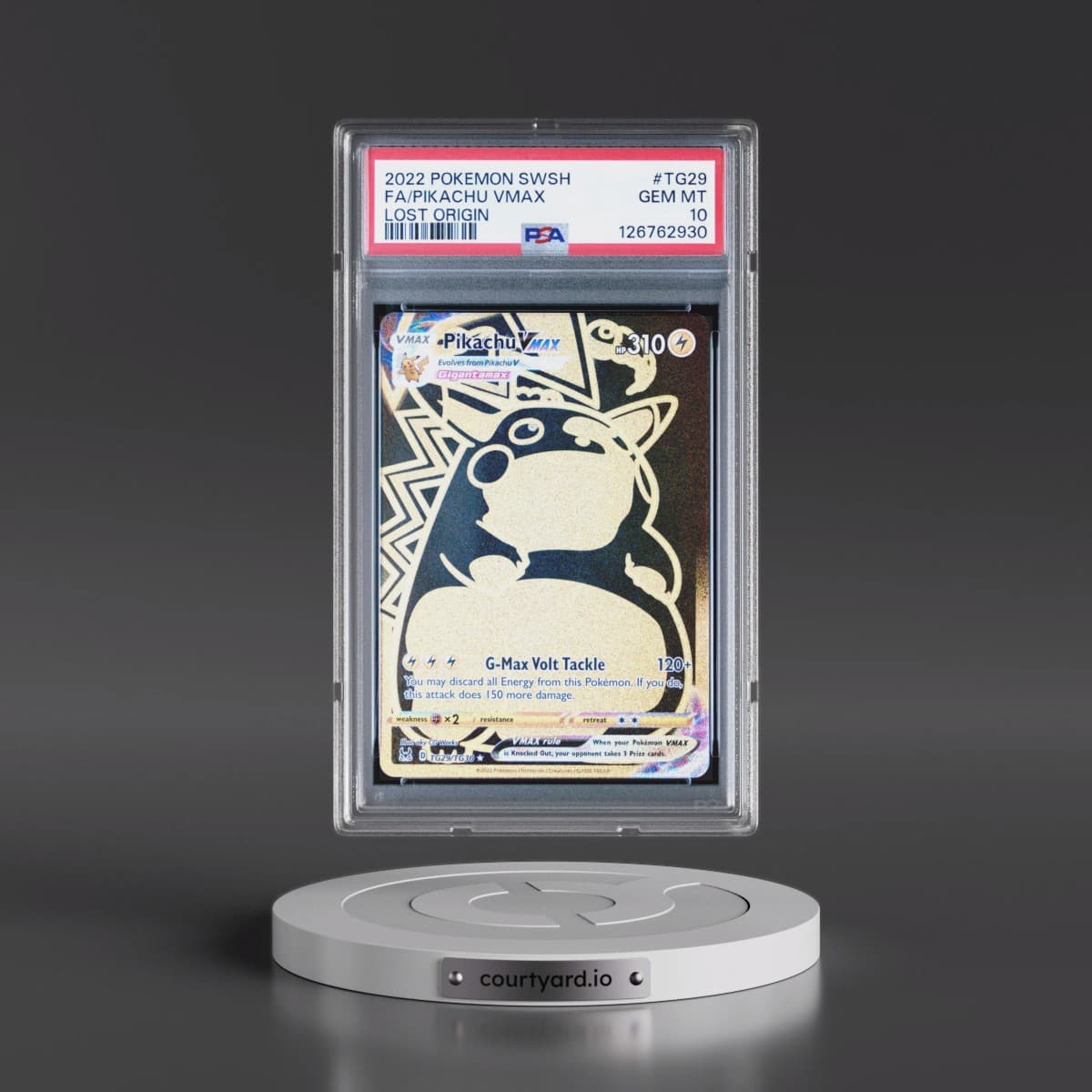 2022 Pokémon Sword & Shield Lost Origin #TG29 Pikachu Vmax - Full Art (PSA 10 GEM MINT)
