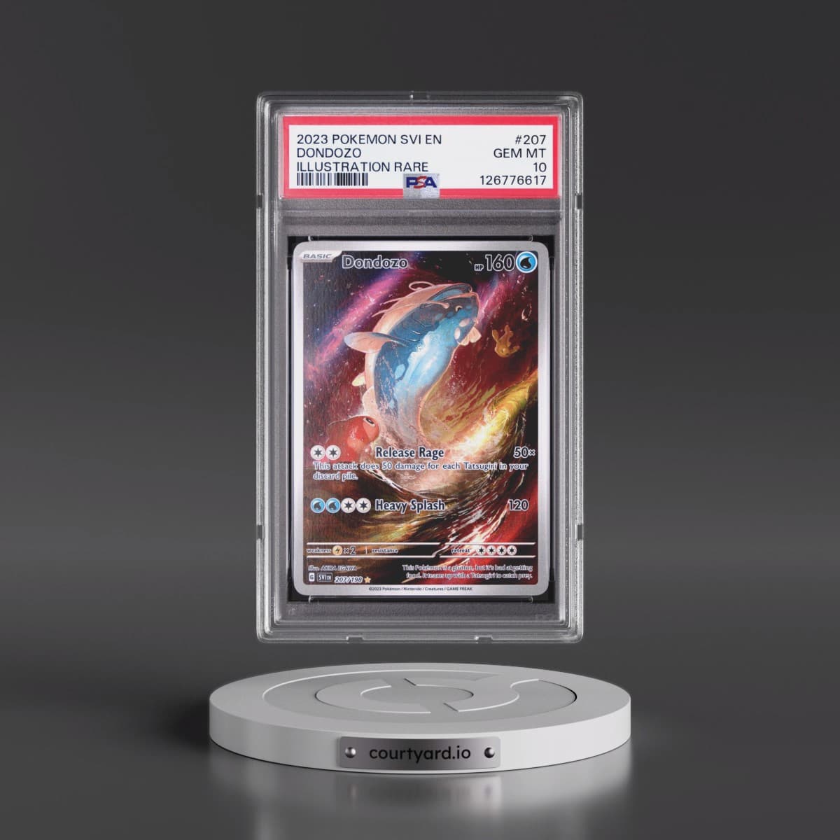 2023 Pokémon Svi EN-Scarlet & Violet #207 Dondozo - Illustration Rare (PSA 10 GEM MINT)