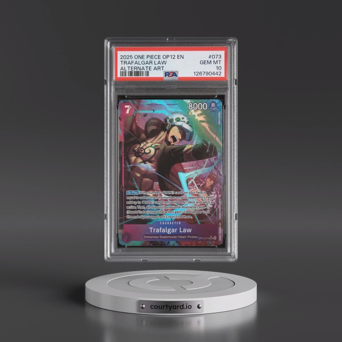 2025 One Piece OP12-Legacy of the Master #073 Trafalgar Law - Alternate Art (PSA 10 GEM MINT)