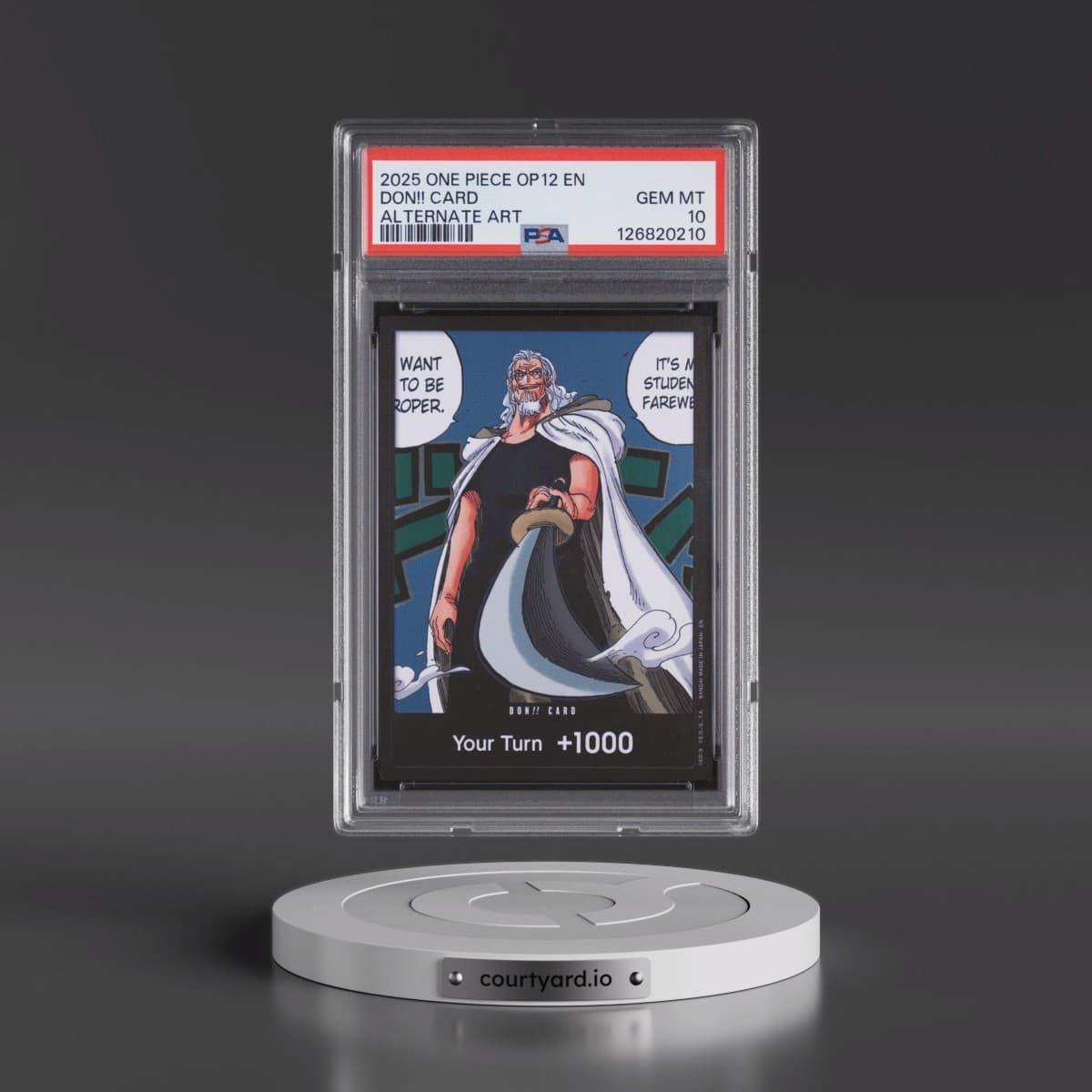 2025 One Piece OP12-Legacy of the Master Don!! Card - Alternate Art (PSA 10 GEM MINT)