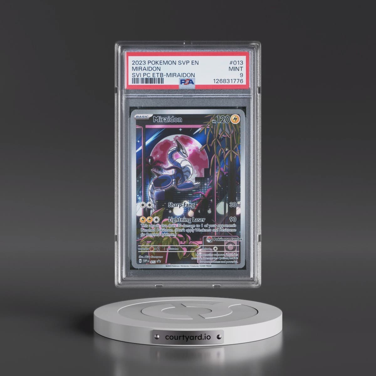 2023 Pokémon Svp EN-SV Black Star Promo #013 Miraidon - Scarlet & Violet Pokemon Center Elite Trainer Box-Miraidon (PSA 9 MINT)