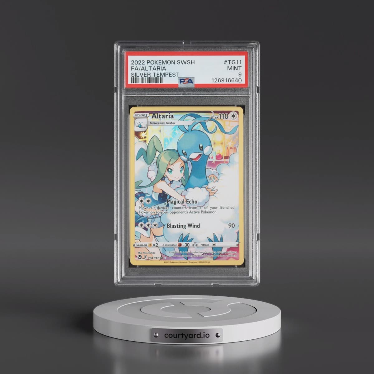 2022 Pokémon Sword & Shield Silver Tempest #TG11 Altaria - Full Art (PSA 9 MINT)