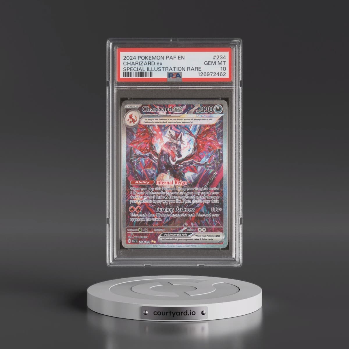 2024 Pokémon Paf EN-Paldean Fates #234 Charizard EX - Holo Special Illustration Rare (PSA 10 GEM MINT)