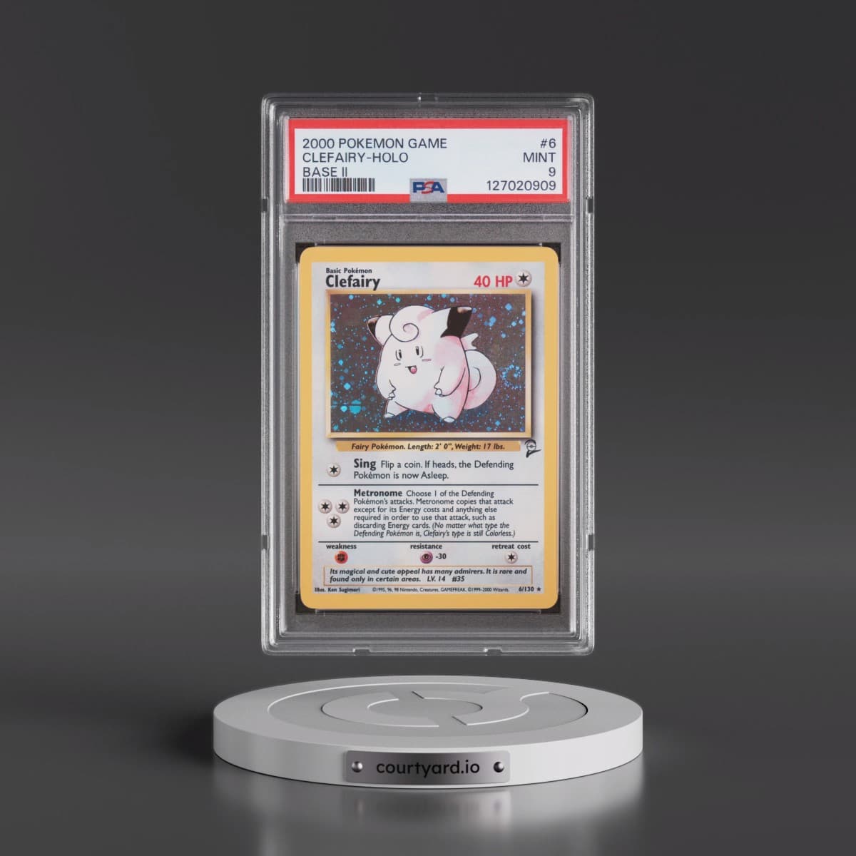 2000 Pokémon Game Base II #6 Clefairy - Holo (PSA 9 MINT)
