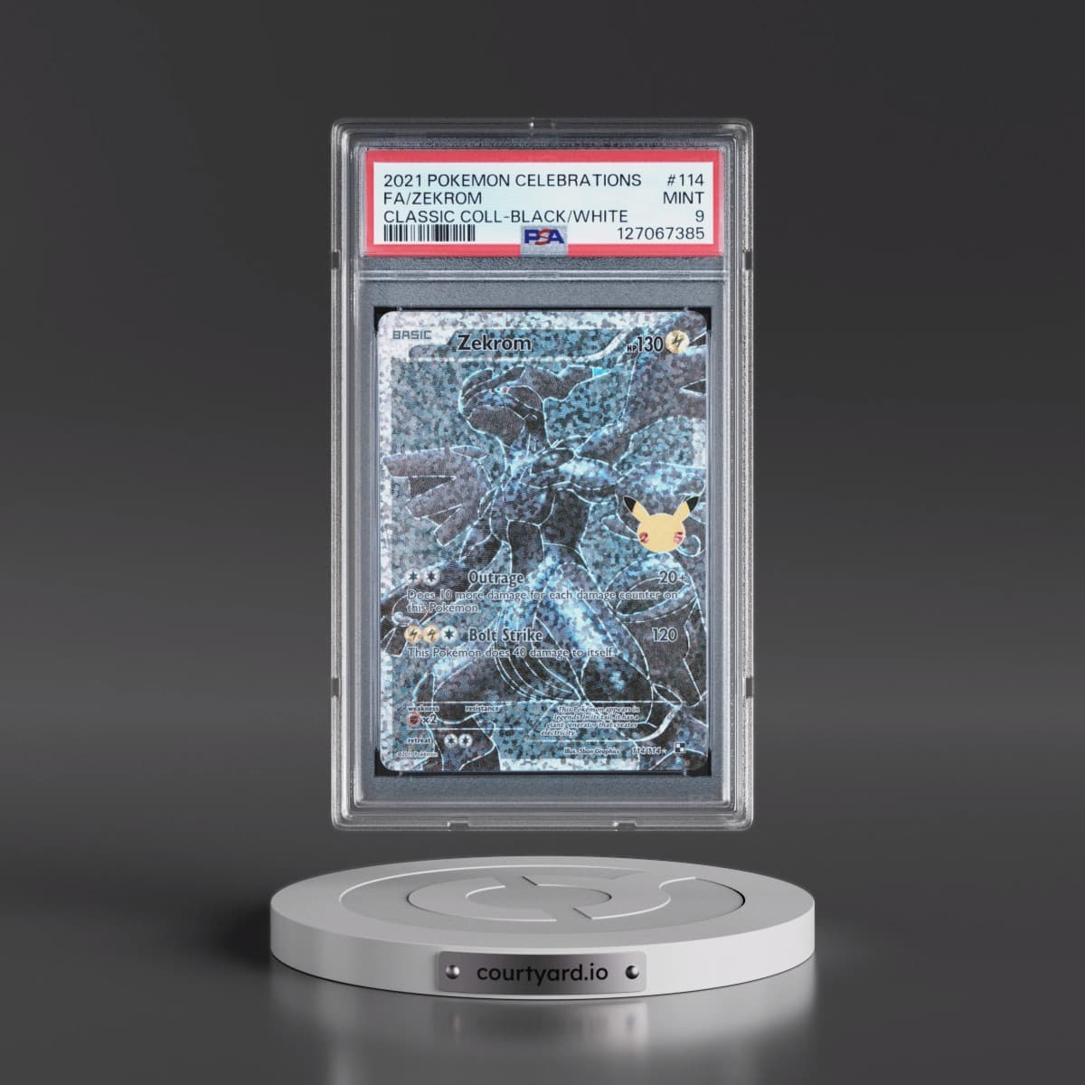 2021 Pokémon Celebrations Classic Collection #114 Zekrom - Full Art (PSA 9 MINT)