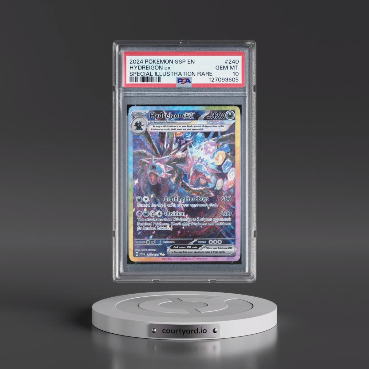 2024 Pokémon Ssp EN-Surging Sparks #240 Hydreigon EX - Holo Special Illustration Rare (PSA 10 GEM MINT)