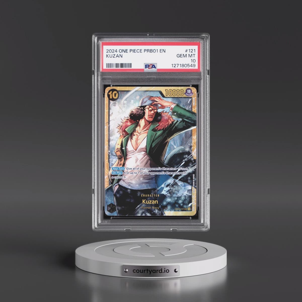 2024 One Piece PRB01-Premium Booster -One Piece Card the Best #121 Kuzan (PSA 10 GEM MINT)