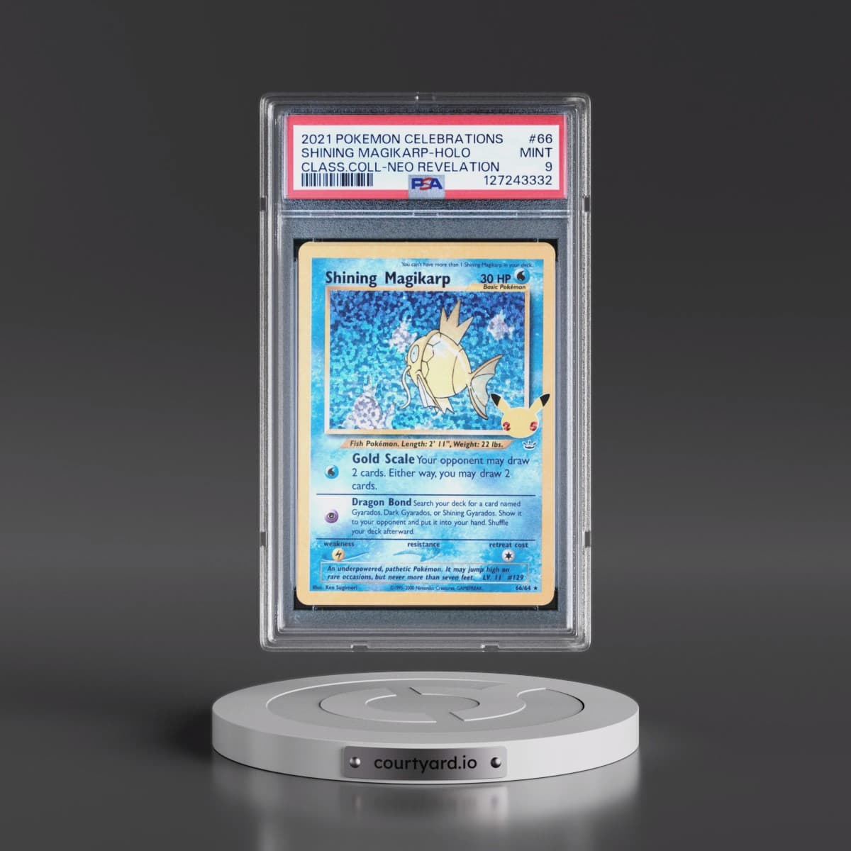 2021 Pokémon Celebrations Classic Collection #66 Shining Magikarp - Holo Holo (PSA 9 MINT)