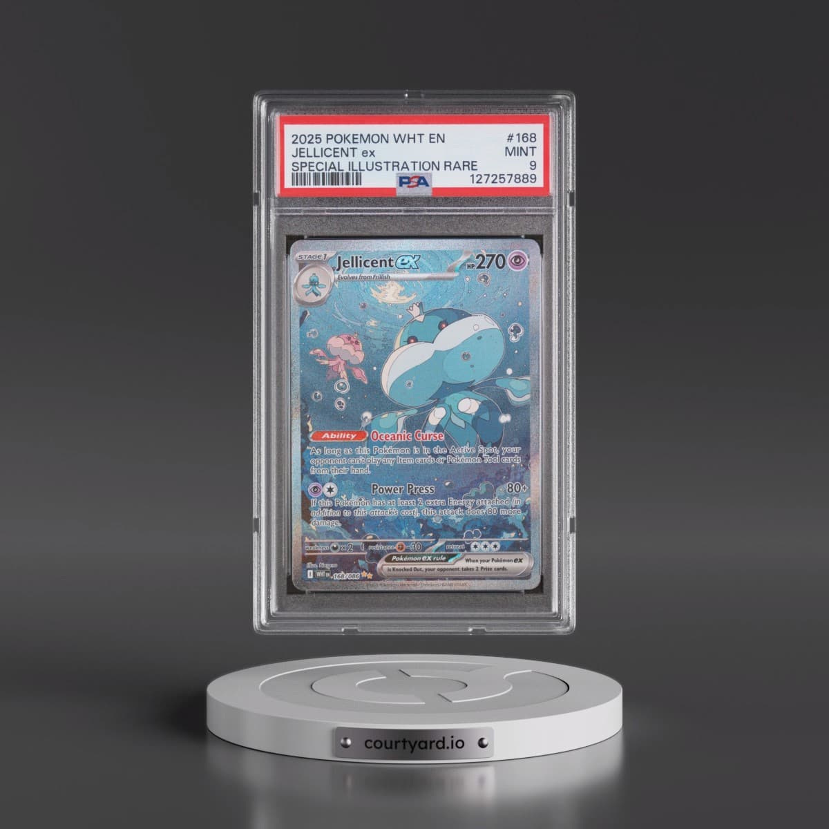 2025 Pokémon Wht EN-White Flare #168 Jellicent EX - Holo Special Illustration Rare (PSA 9 MINT)