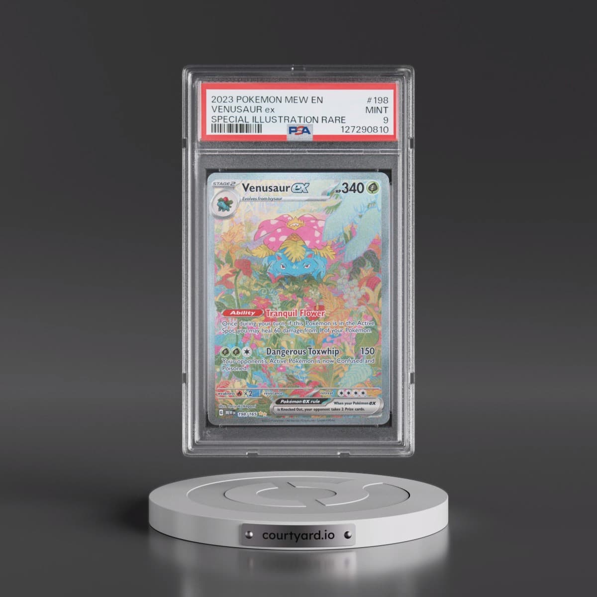 2023 Pokémon Mew EN-151 #198 Venusaur EX - Holo Special Illustration Rare (PSA 9 MINT)