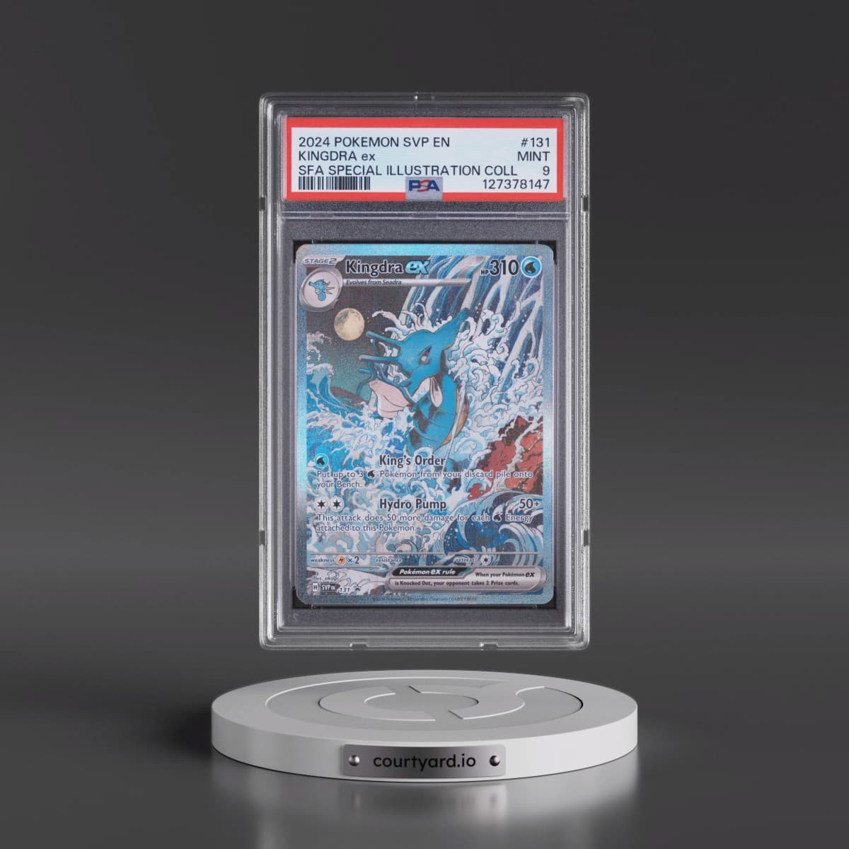 2024 Pokémon Svp EN-SV Black Star Promo #131 Kingdra EX - Holo Shrouded Fable Special Illustration Collection (PSA 9 MINT)