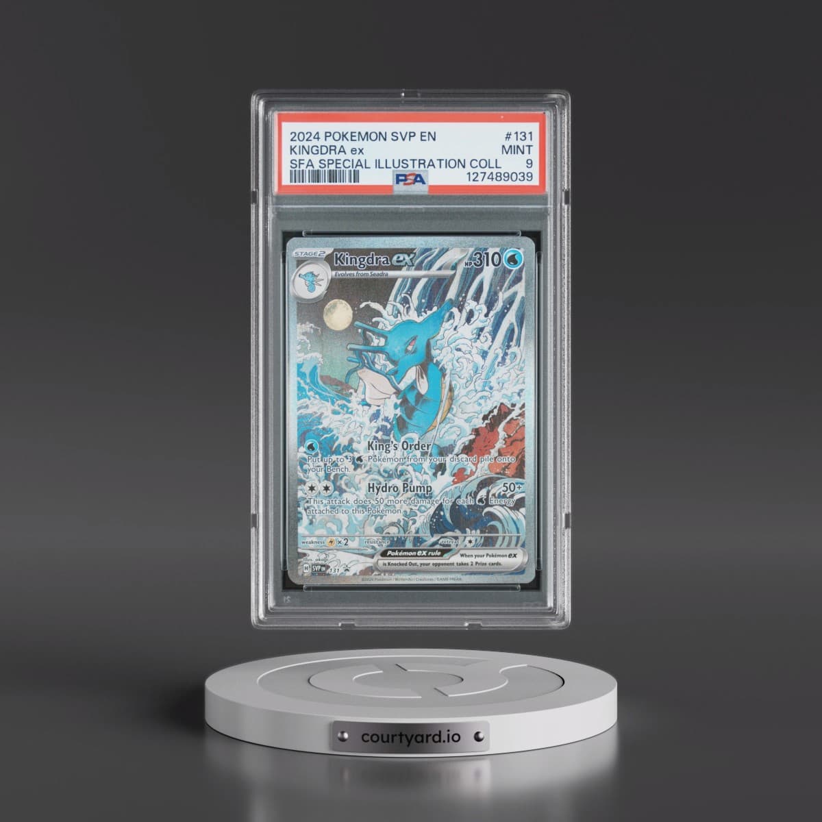 2024 Pokémon Svp EN-SV Black Star Promo #131 Kingdra EX - Holo Shrouded Fable Special Illustration Collection (PSA 9 MINT)