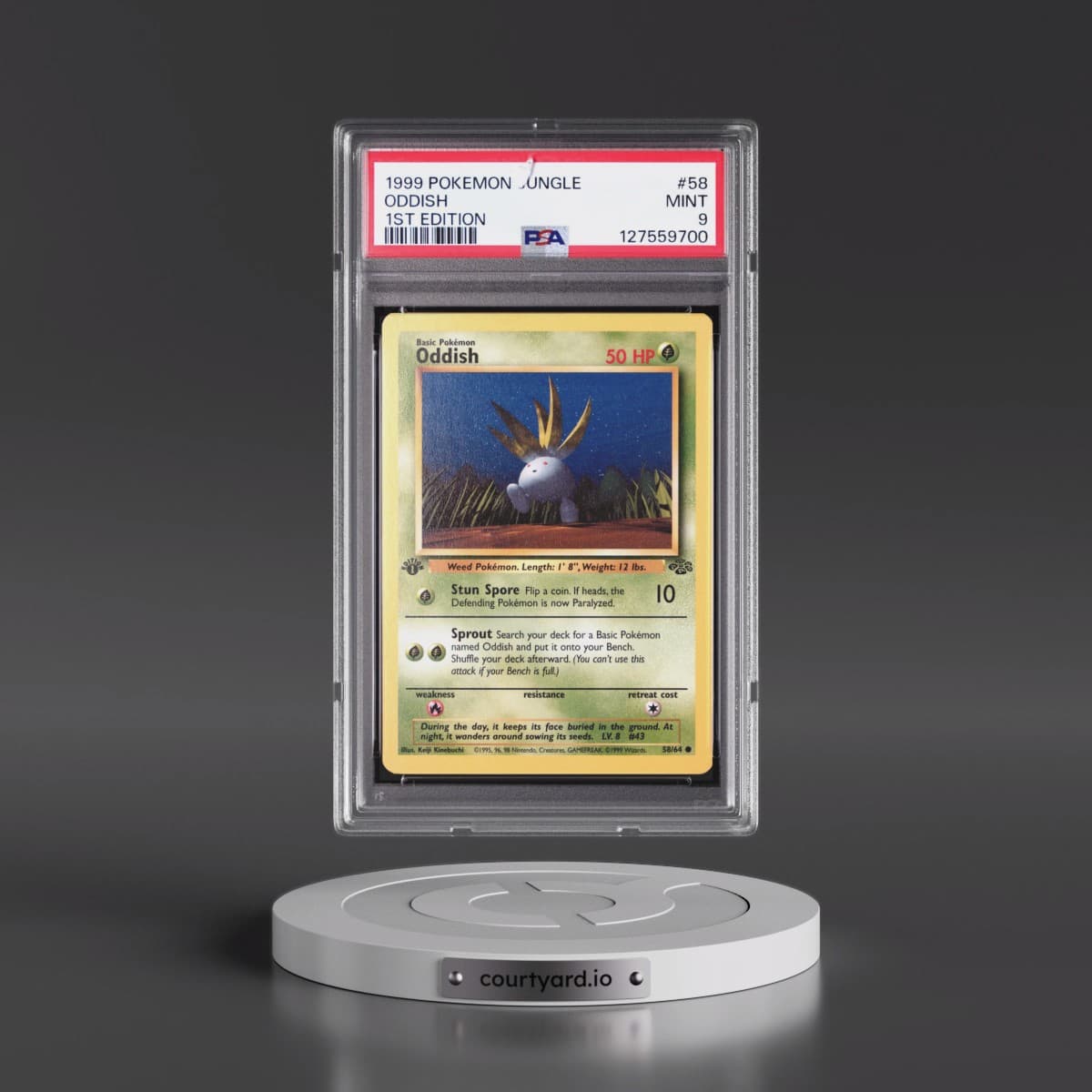 1999 Pokémon Jungle #58 Oddish - 1st Edition (PSA 9 MINT)