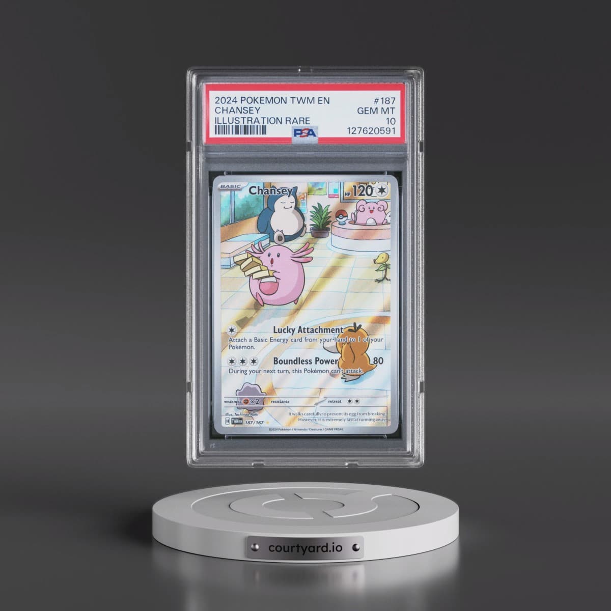 2024 Pokémon Twm EN-Twilight Masquerade #187 Chansey - Illustration Rare (PSA 10 GEM MINT)