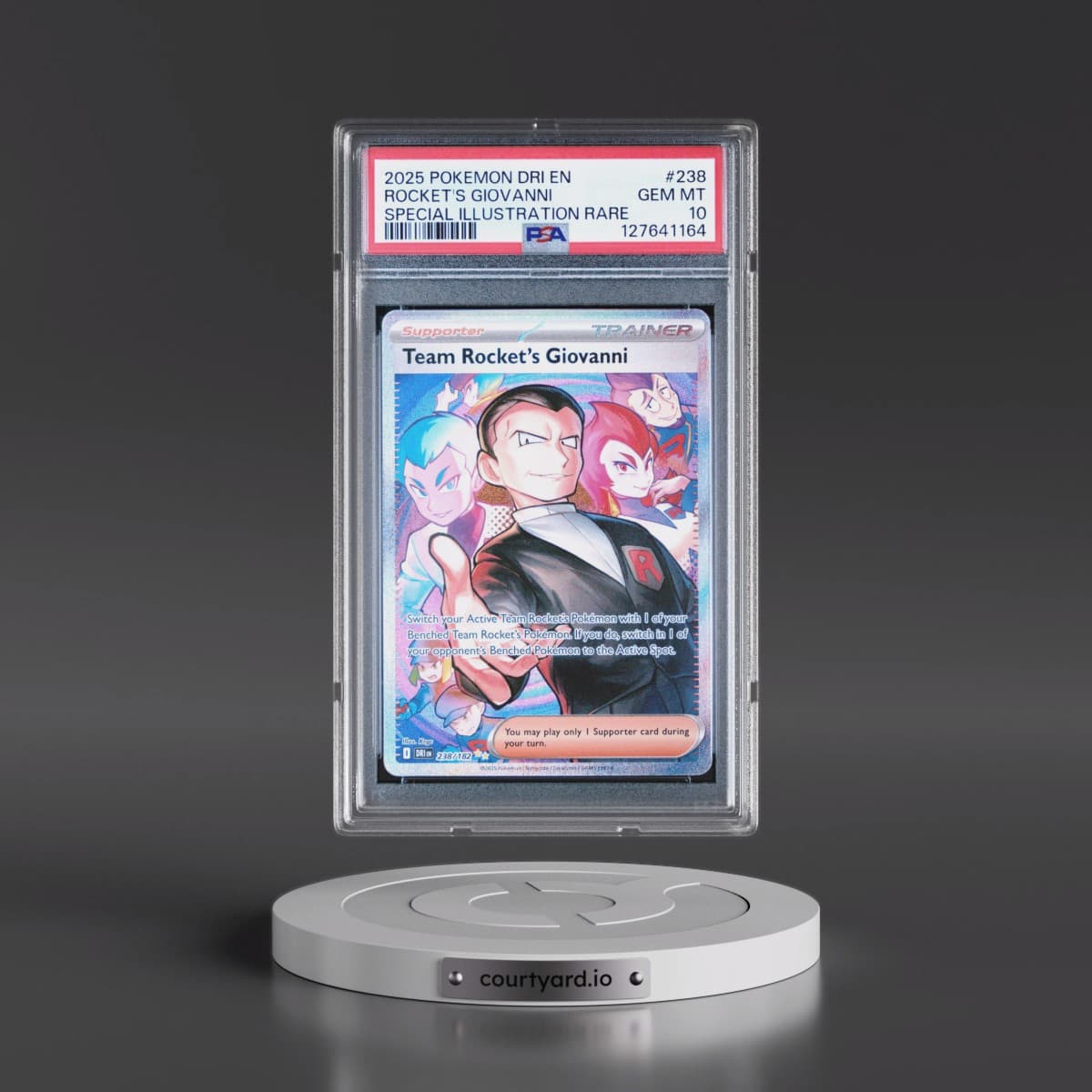 2025 Pokémon Dri EN-Destined Rivals #238 Team Rocket's Giovanni - Special Illustration Rare (PSA 10 GEM MINT)