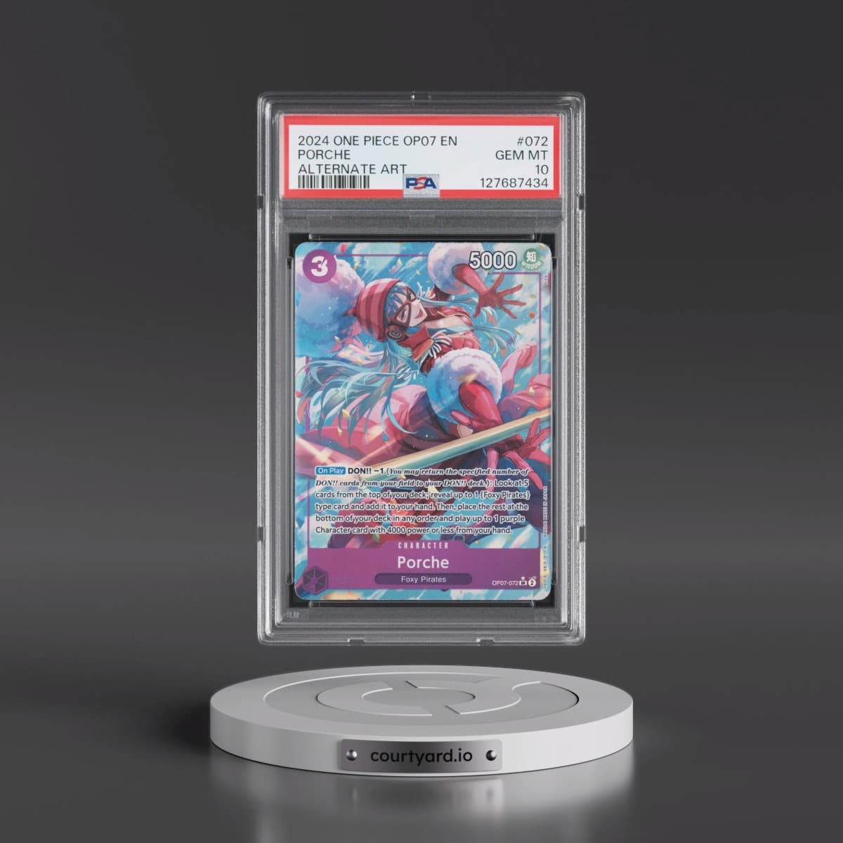 2024 One Piece 500 Years in the Future #072 Porche - Alternate Art (PSA 10 GEM MINT)