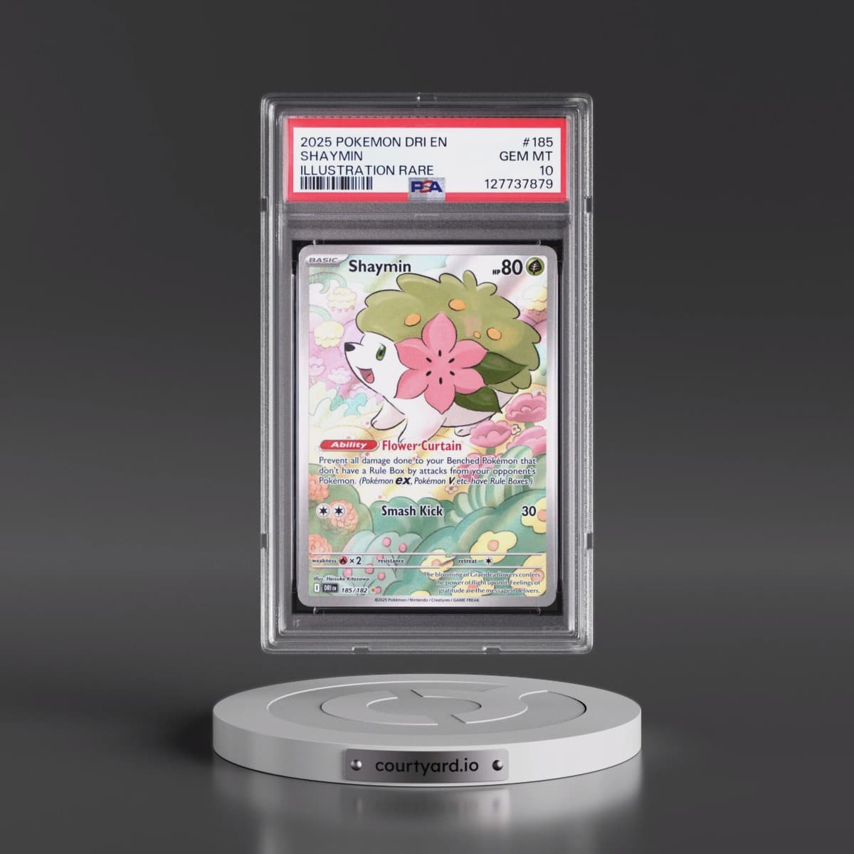 2025 Pokémon Dri EN-Destined Rivals #185 Shaymin - Illustration Rare (PSA 10 GEM MINT)