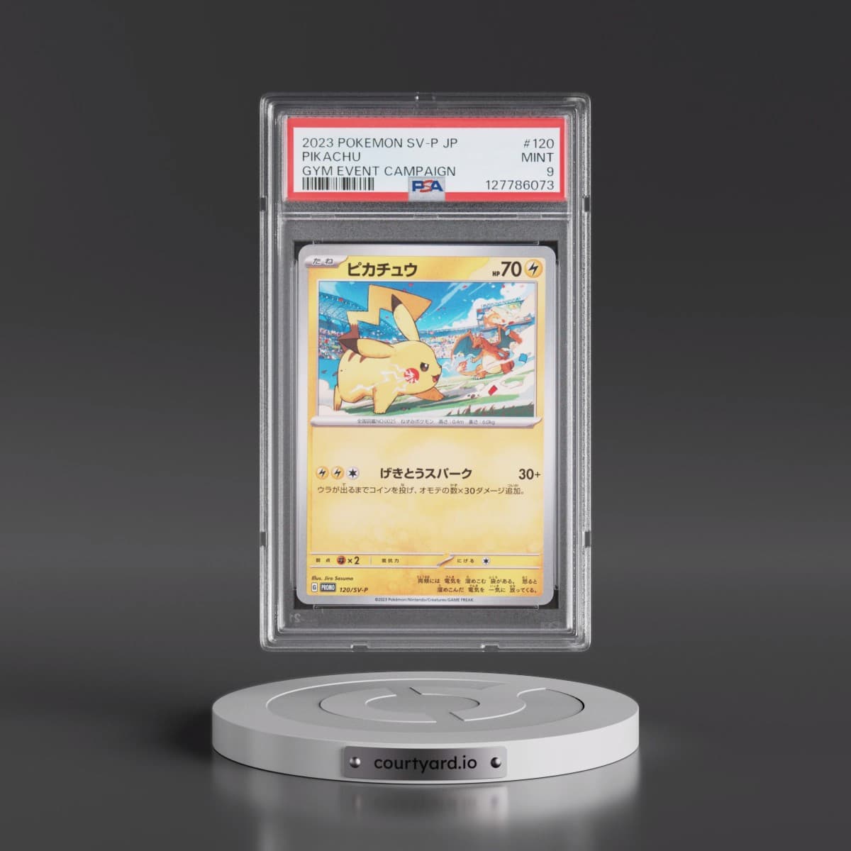 2023 Pokémon SV-P Promo #120 Pikachu - Gym Event Campaign (PSA 9 MINT)