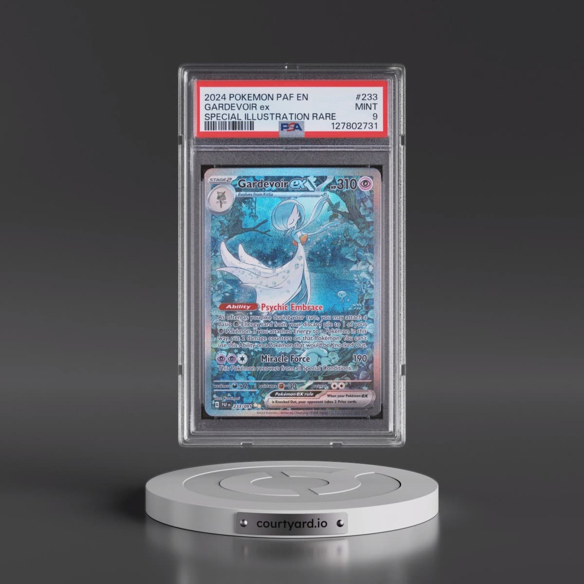 2024 Pokémon Paf EN-Paldean Fates #233 Gardevoir EX - Holo Special Illustration Rare (PSA 9 MINT)