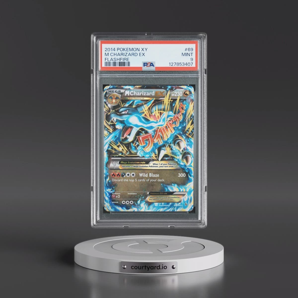 2014 Pokémon XY Flashfire #69 M Charizard EX - Holo (PSA 9 MINT)