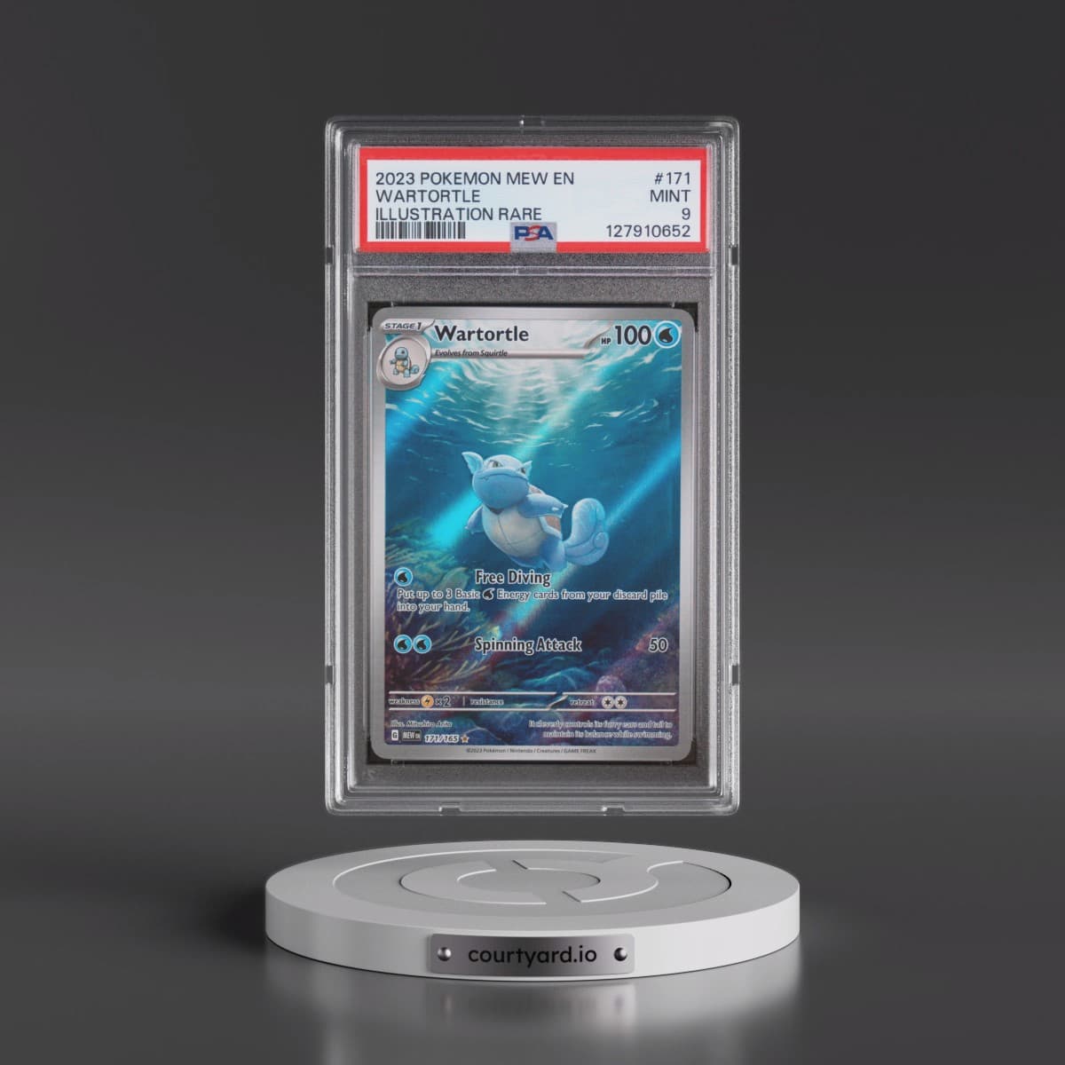 2023 Pokémon Mew EN-151 #171 Wartortle - Illustration Rare (PSA 9 MINT)