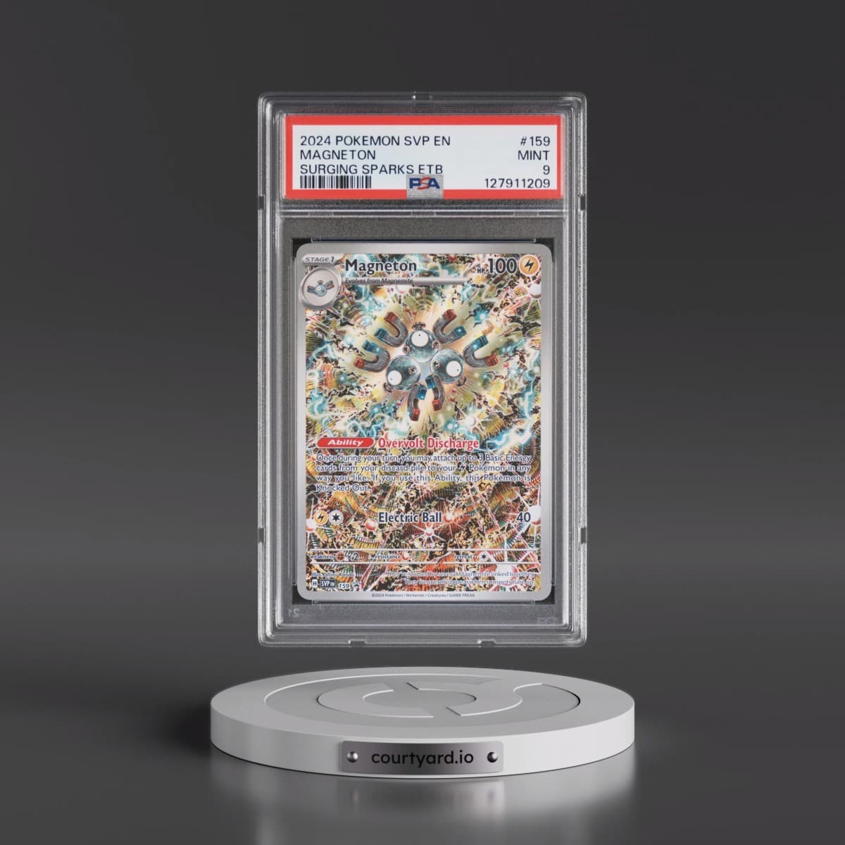 2024 Pokémon Svp EN-SV Black Star Promo #159 Magneton - Surging Sparks Elite Trainer Box (PSA 9 MINT)