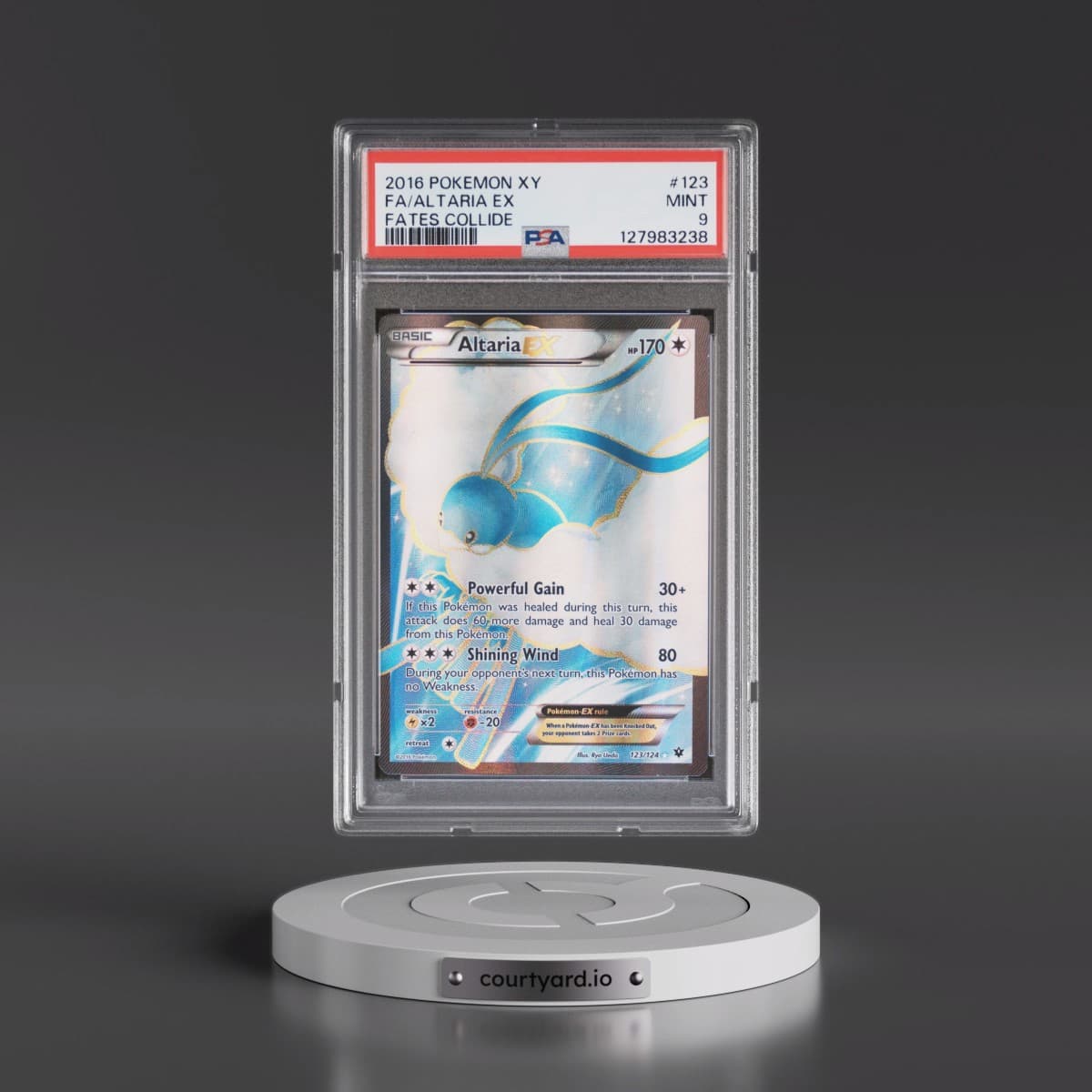 2016 Pokémon XY Fates Collide #123 Altaria EX - Holo Full Art (PSA 9 MINT)