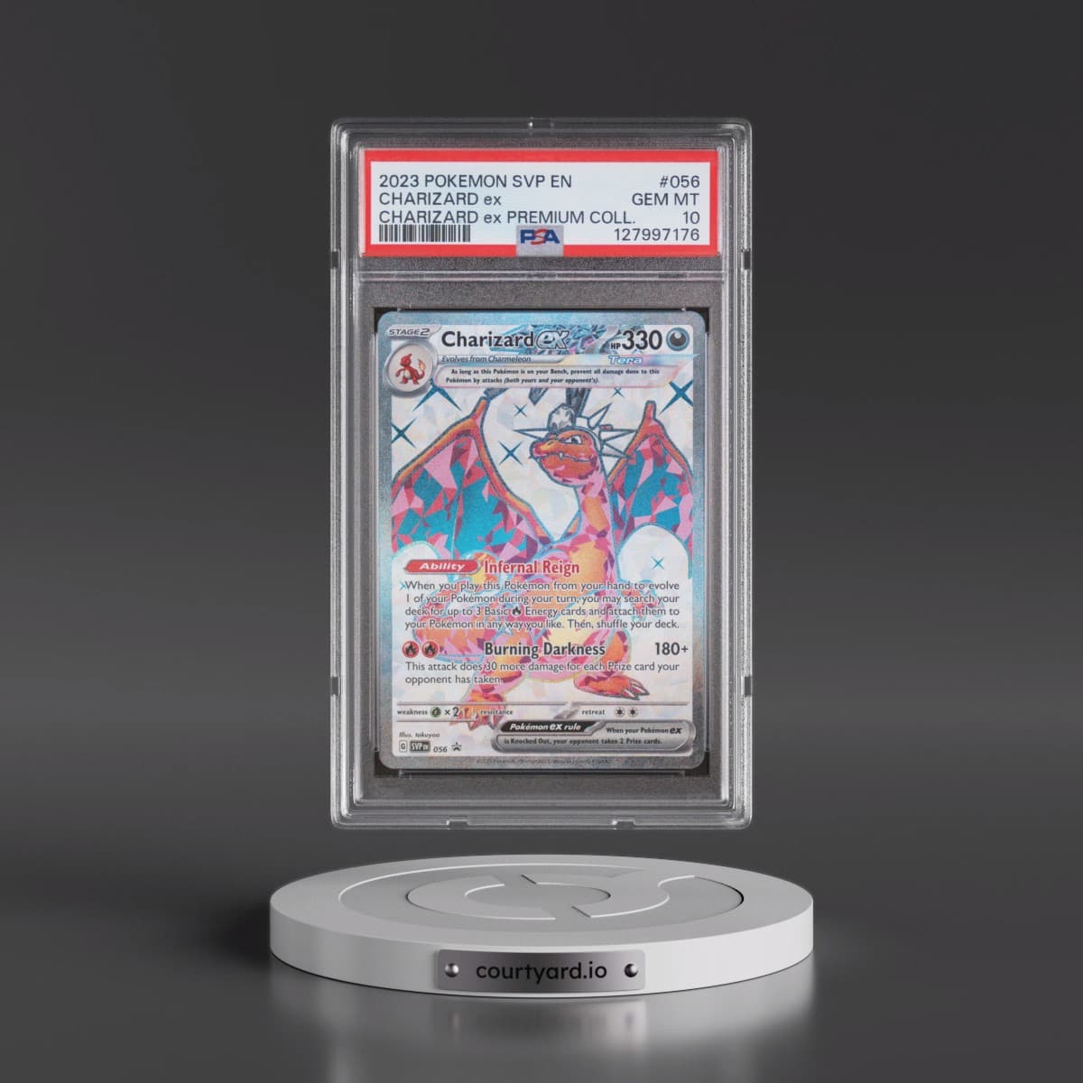 2023 Pokémon Svp EN-SV Black Star Promo #056 Charizard EX - Holo Charizard EX Premium Collection (PSA 10 GEM MINT)